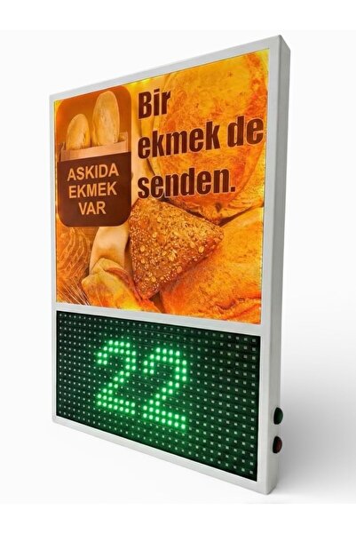 Askıda Ekmek Tabelası Sayıcı Görsel Led Aydınlatmalı