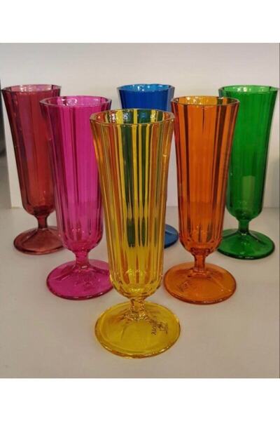 sinemstyle 6 Renk Kahve Yanı Flüt Bardak