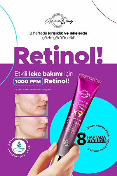 Grace Day Leke Ve Kırışıklık Karşıtı, Aydınlatıcı Ve Nemlendirici Premium Retinol X9 Perfect Cream