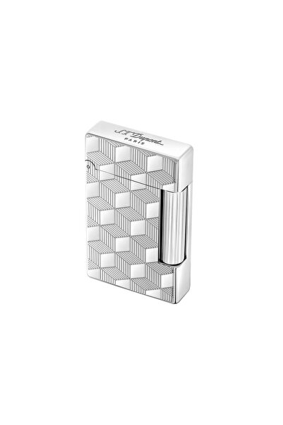 S.T. Dupont Initial Guilloche Gümüş Düz Işlemeli Puro Çakmağı 20840