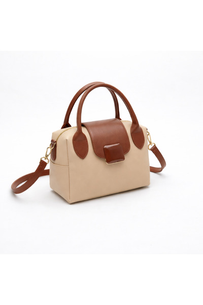 Z&ÇBUTİKK Soft Mini El Çantası – Kahverengi Detaylı