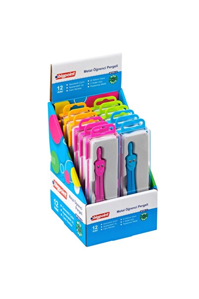 Bigpoint مسطرة معدنية للطلاب (مع حامل) × 12 مجموعة