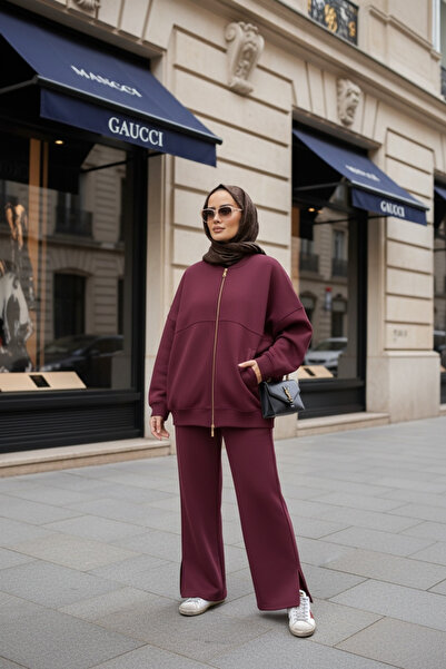 Aselim Hijap Moda 3 İplik Ş Fleece-Lined Bomber Double Hijab Set |   Cotton C...