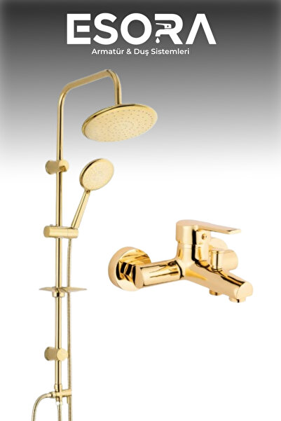 ESORA طقم دش روبوت ذهبي وصنبور صنبور الحمام نافورة إنتاج محلي مضمون