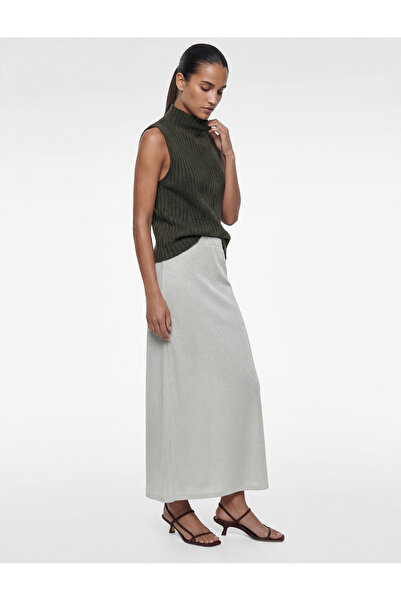 Koton Detaliu din fir metalic subțire, strălucitor, Midi A Ke croială unică b...