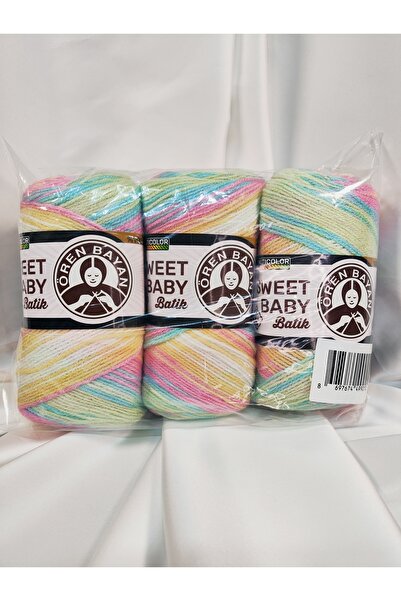 Ören Bayan SWEET BABY BATİK Ebruli El Örgü İpi (3 Adet) - Renk: 323