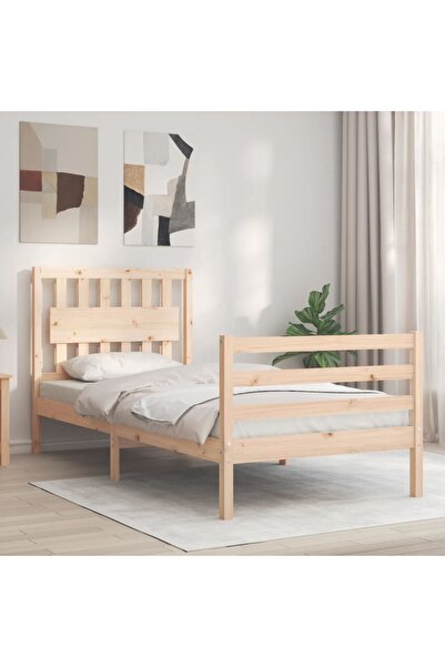 Concept Cadru de pat cu tăblie, 90x200 cm, lemn masiv