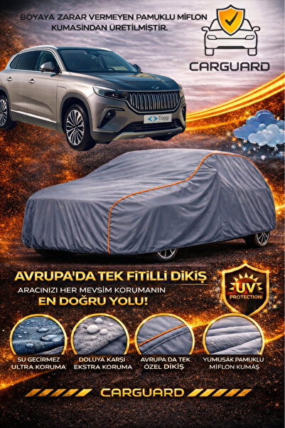 CarGuard Togg X10 Ile Uyumlu Pro Araba Brandası Miflonlu Branda Oto Çadır Örtü