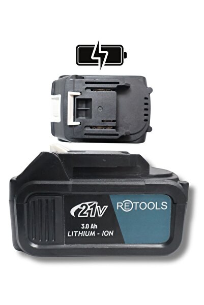RETOOLS 10 Pilli Li-ion Batarya 21V/3.0AH Mavi