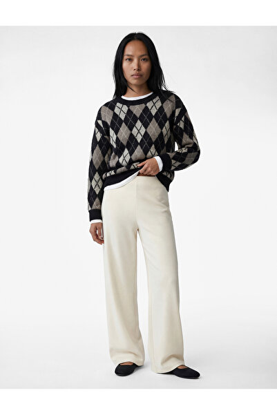 Koton Standard Waist Straight Wide Leg Pants
