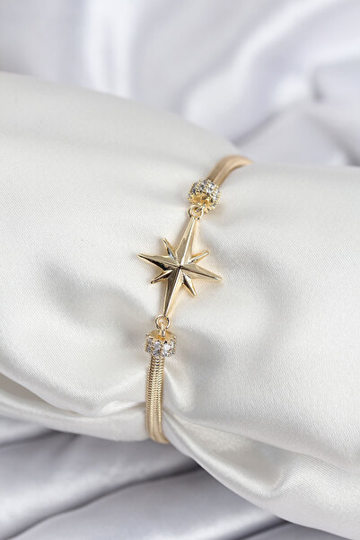 Skygo Brass Vip Series Gold Color North Star Model Women's Bracelet - Tj-Bb7937