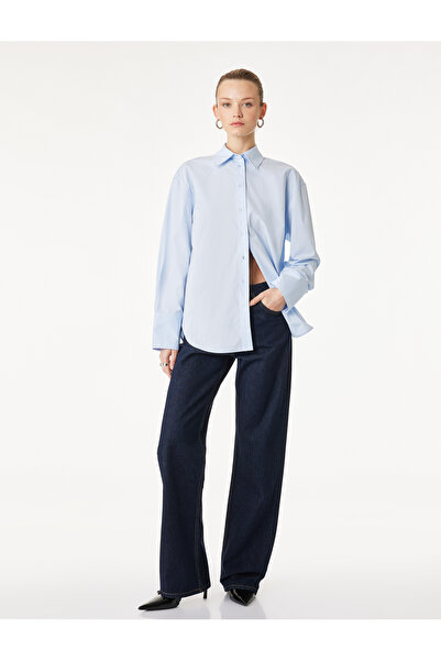 Koton Regular Fit Cotton Long Sleeve Poplin Shirt