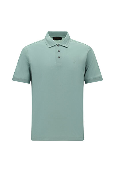 Abdullah Kiğılı Tricou cu guler polo din bumbac mercerizat, brodat, cu croial...