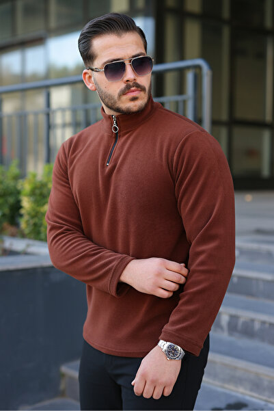 Berka Men's Mock Neck Zippered Thin Underwear Fleece Sweatshirt - Ultra Soft ...