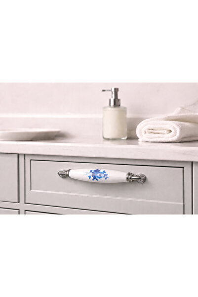 Porcellana Perla (9,6 cm)-Capac din porțelan Dulap Sertar Bucătărie Mobilier ...