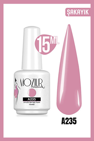 MOZIUR Kalıcı Oje Uv Led A235 (PEMBE SERİSİ) 15ml