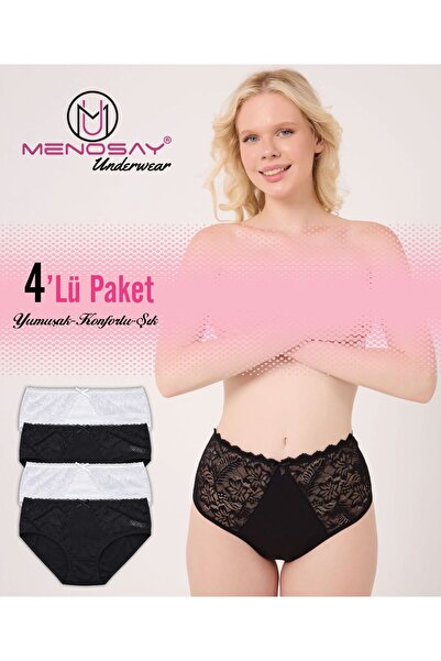 MENOSAY 4'lü paket dantelli bato külot