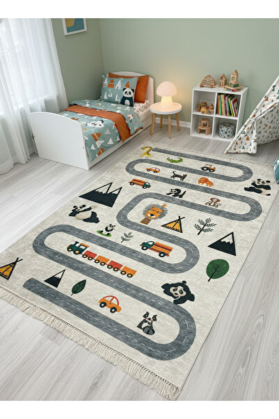 ALLGELSİN Yıkanabilir Kaymaz Tabanlı Çocuk Odası Halısı Ince Aktivite Ve Oyun...