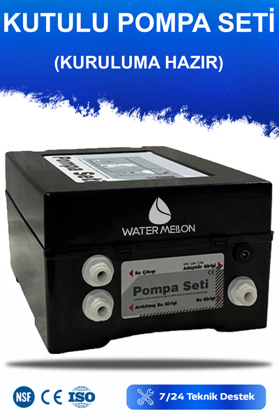 WaterMelon Su Arıtma Cihazlarına Uyumlu Kutu Pompa Seti – 75 GPD, 24V, Kolay ...