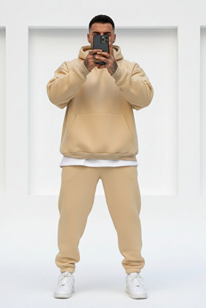 Runades Pánská měkká oversize klokaní tepláková souprava - domácí oblečení