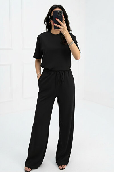 Runades Set cu mâneci scurte evazate pentru femei - Combinație de vară confor...