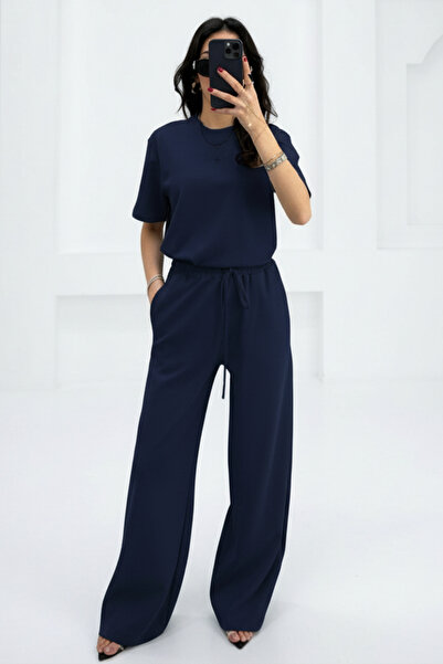 Runades Set cu mâneci scurte evazate pentru femei - Combinație de vară confor...