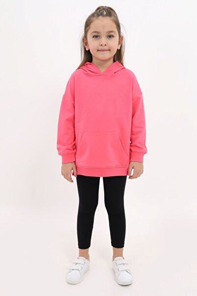 Toontoy Κοριτσίστικο σετ 2 τεμαχίων με στάμπα, φούτερ με κουκούλα και τσέπες ...