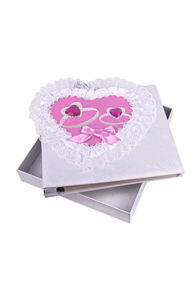 Nobbystar ألبوم صور وردي اللون مكون من 40 صفحة مع أوراق لاصقة - 22x25 سم