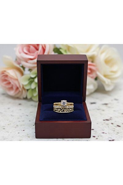 Shiklik خاتم نسائي لامع من الكريستال المرصع بالأحجار