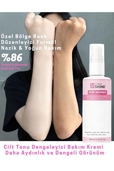 LoraShine Kadınlar için Beyazlatıcı Krem - Genital ve Hassas Bölgeler İçin & ...