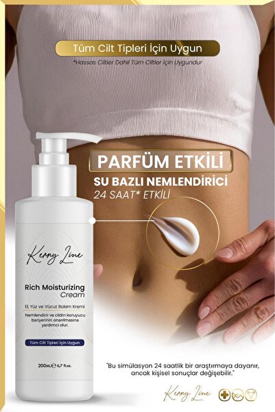 Kerry Line Nemlendirici El,Yüz,Vücut Bakım Kremi 200 ml
