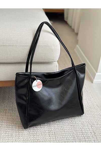 BAGLOVİS ΜΕΓΑΛΟ ΜΕΓΕΘΟΣ ΜΑΛΑΚΟ ΔΕΡΜΑΤΙΝΟ ΥΦΗ ΜΑΥΡΗ ΓΥΝΑΙΚΕΙΑ ΤΣΑΝΤΑ ΩΜΟΥ