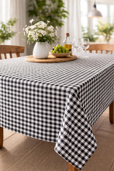 YAREN TEKSTİL Küçük Kare Desen Pötikareli Masa Örtüsü,Sofra Bezi, Piknik Örtü...