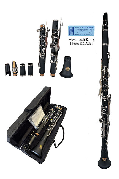 Romano Pro Sol Klarnet Akortlu 4 Yüzüklü 1 Kutu Mavi Kuşak Kamış Askı Çanta K...