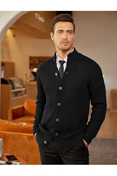 youknitwear you Elke 100% βαμβακερή ανδρική ζακέτα πλεκτή