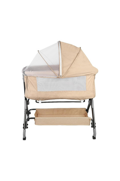 Genaric سرير أطفال قابل للطي 3 في 1 محمول مع ارتفاع قابل للتعديل رصاصي فاتح 0...