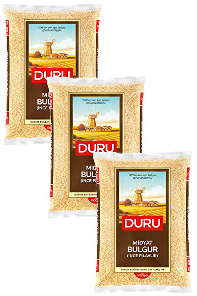 Duru Midyat Bulgur (İnce Pilavlık) 1 kg x 3 Adet