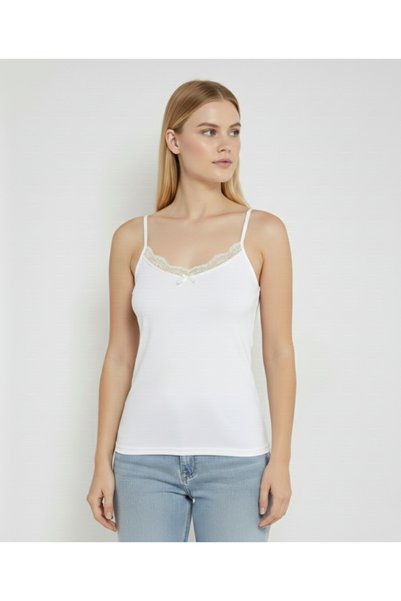 MRR MAJESTİC 4-Pack Women's Tank Top Camisole with Spaghetti Straps and Lace