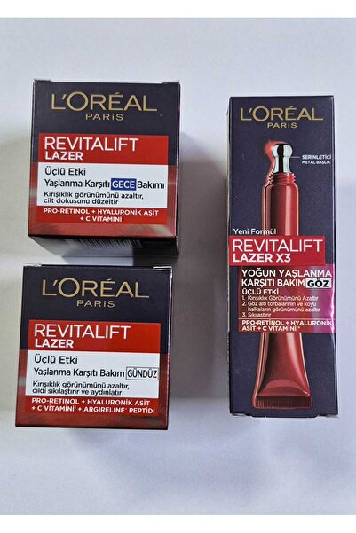 L'Oreal Paris Revitalift Lazer X3 Gündüz+gece+göz 3'lü Bakım Seti