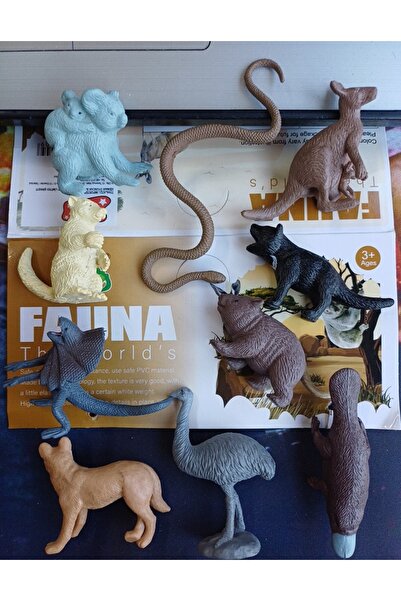 OYUNCAKSAHİLİ Hayvan Set 10 Parça Orman Hayvanları Oyuncak Timsah Kurt Papağa...