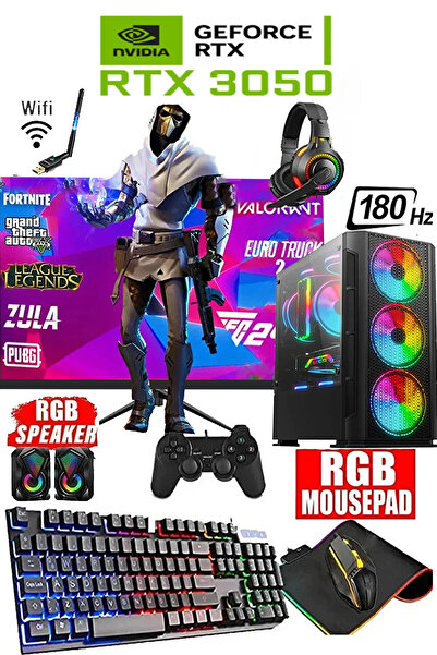 Dmc 169x(PUBG,GTA 5) I7 4770,16GB RAM,512GB SSD,RTX3050,24''180hz Oyuncu Masa...