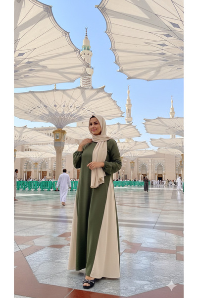 Vivezza Şal Hediyeli Ravza Garnili Hac ve Umre Elbisesi