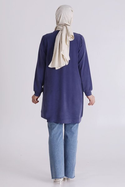 behrem Plus Size Hijab Tunic 20140 Indigo
