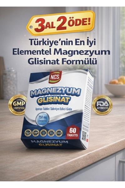 NCS Magnezyum Glisinat 250 mg Elementel 60 Tablet Bisgilisinat