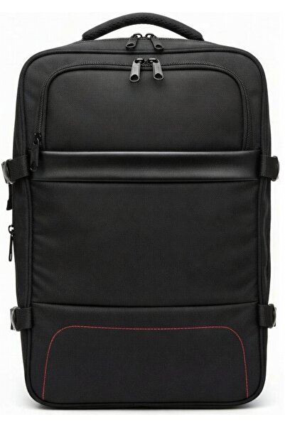 başkent çanta حقيبة ظهر للكمبيوتر المحمول مقاس 17.3 بوصة - متعددة الأقسام وقا...