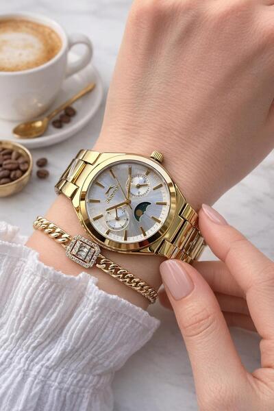 Slazenger Yeni Sezon Elite Model 50 Mt Suya Dayanıklı Bileklik Hediyeli Kadın...