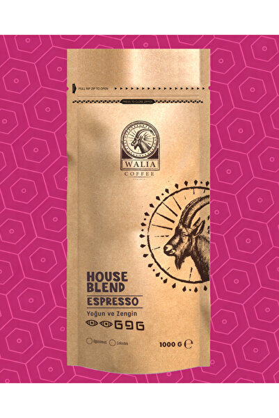 WALIA COFFEE ETHIOPIA ESPRESSO ÇEKİRDEK HOUSE BLEND 1KG ORTA KAVRUM