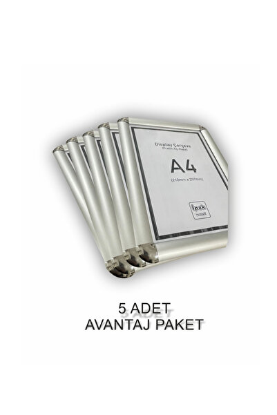 İpek Sanatsal A4 Ebatında (5'Lİ AVANTAJLI PAKET) “alüminyum” Pratik Aç Kapa R...