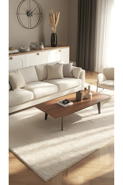 Eliz Home Dokuma Halı Krem Beyaz Yumuşak Halı Yolluk Çocuk Yatak Odası Oturma...