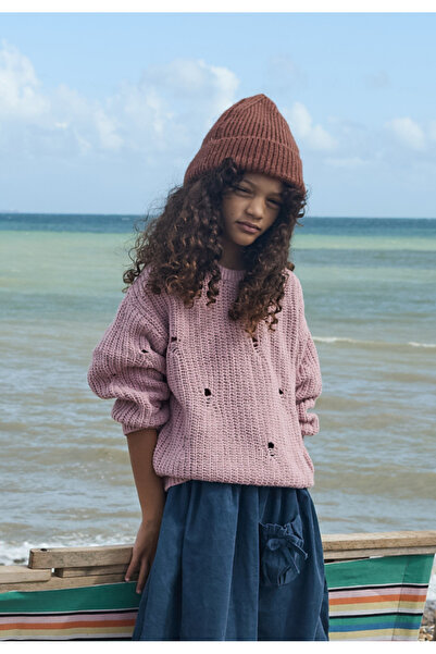 Cigit سترة تريكو باللون الوردي تحت سن 2-8 سنوات